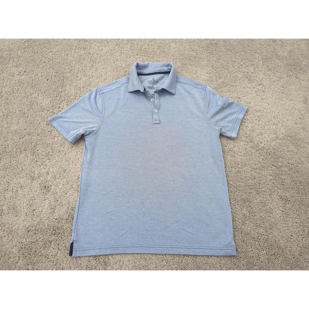 Nat Nast Men's Polo Shirt Light Blue Medium Cotton Rayon Blend